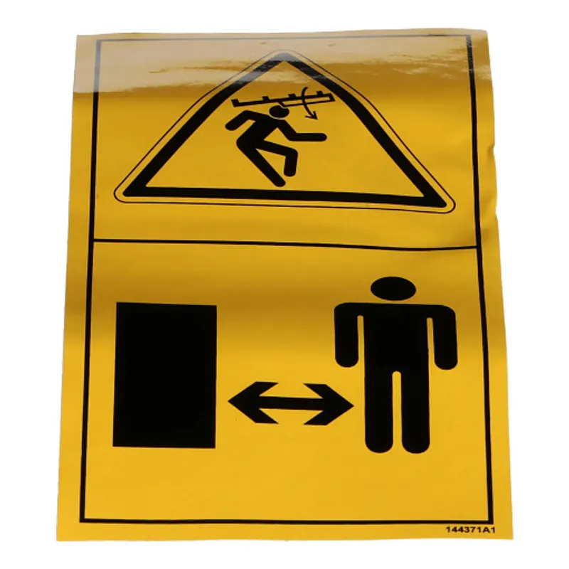 Peça código OEM 144371A1 — Warning Decal - Ladder Hazard - Europe