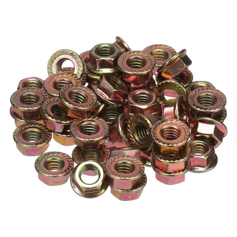 Peça código OEM 247780 — Porca sextavada com flange serrilhada - 3/8"-16