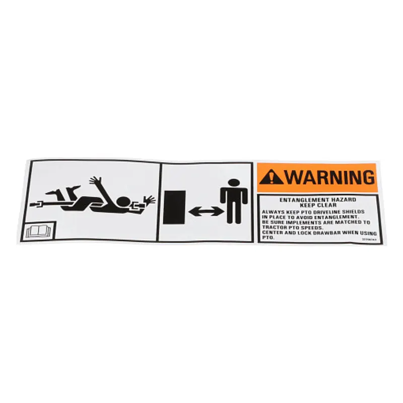 Peça código OEM 327567A3 — Warning Decal - PTO Safety Shield