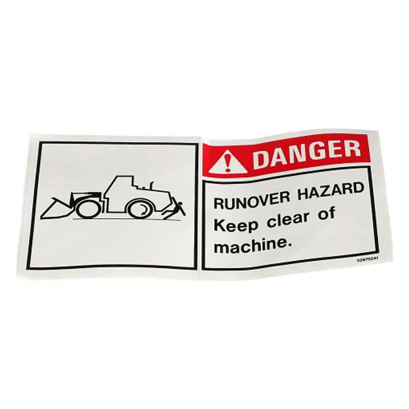 Peça código OEM 328752A1 — Danger Decal - Runover Hazard