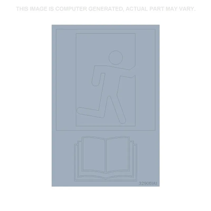 Peça código OEM 329051A1 — Emergency Exit Decal