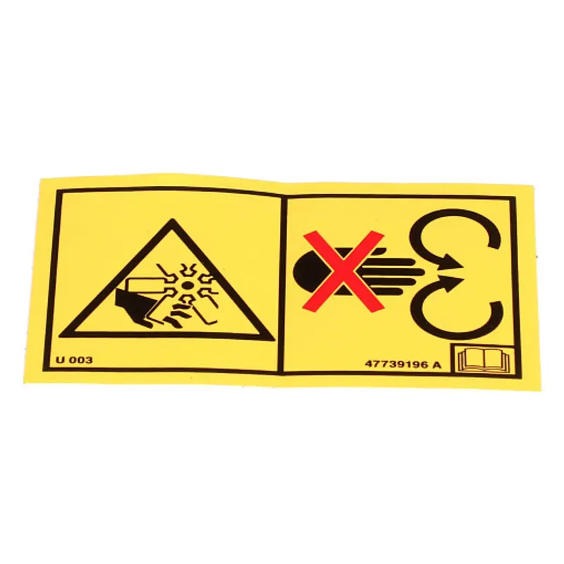 Peça código OEM 47739196 — Caution Decal - Fan Hazard