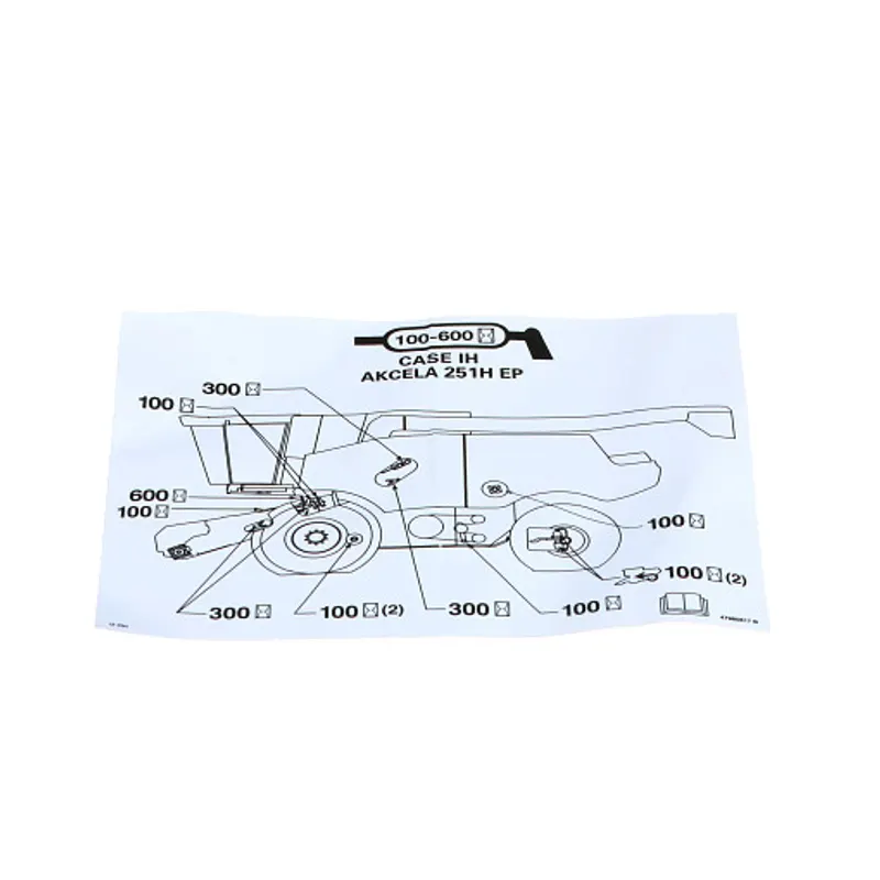 Peça código OEM 47980817 — Lubrication Decal
