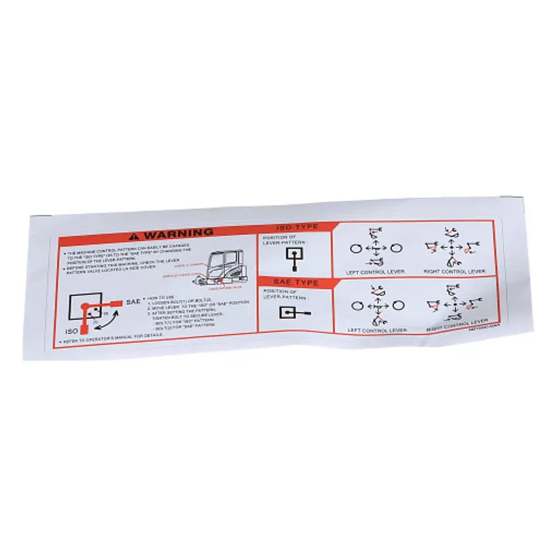 Peça código OEM 48019340 — Machine Control Decal