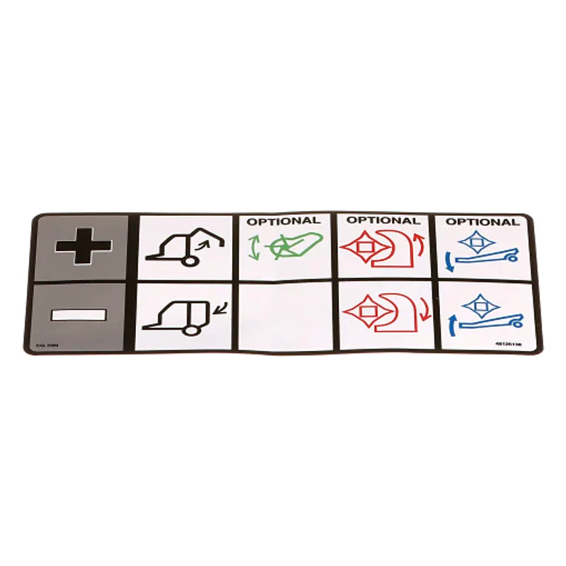 Peça código OEM 48126138 — Optional Equipment Control Decal