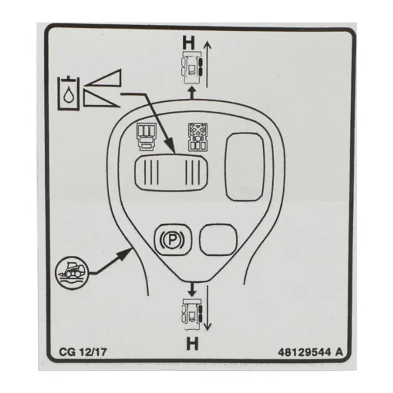 Peça código OEM 48129544 — Decalque da Marca