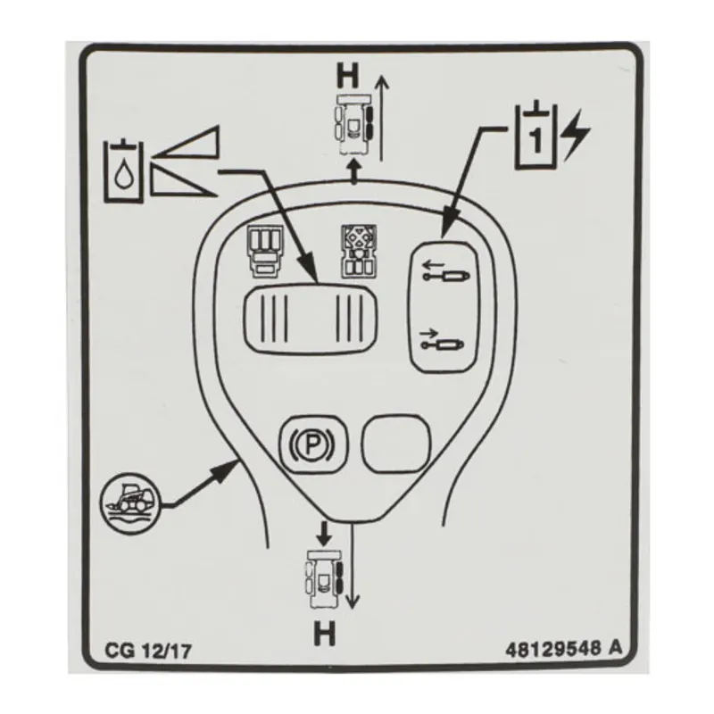 Peça código OEM 48129548 — Decalque da Marca