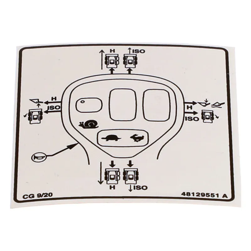 Peça código OEM 48129551 — Decalque da Marca