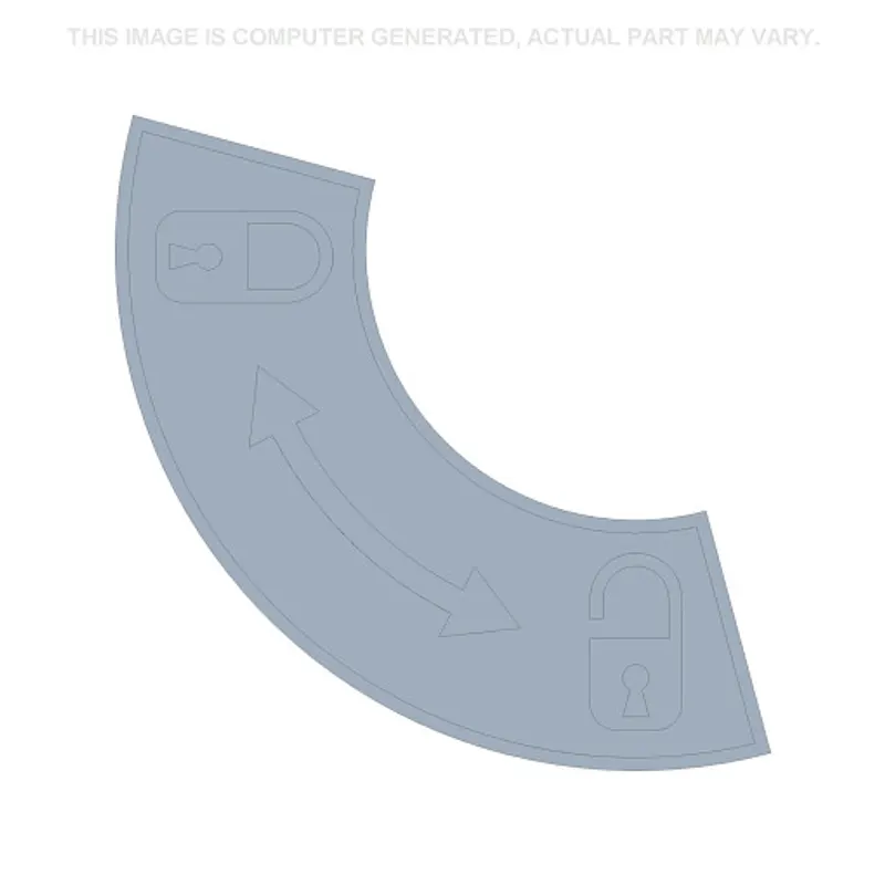 Peça código OEM 632510 — Right-Hand Latch Decal