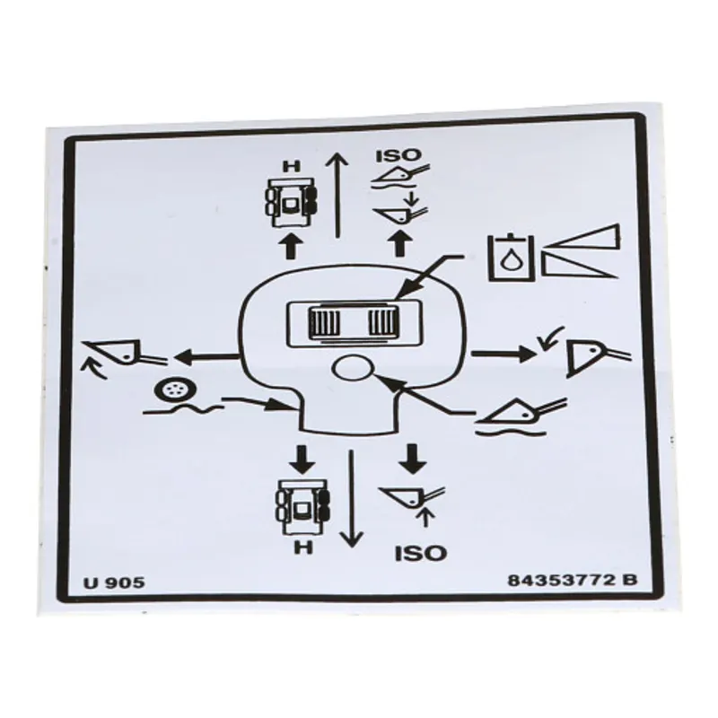Peça código OEM 84353772 — New Holland Decal - Right-Hand Level 250