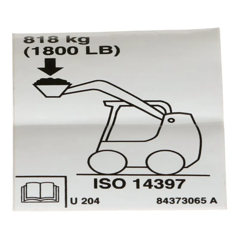 Peça código OEM 84373065 — Operating Capacity Decal