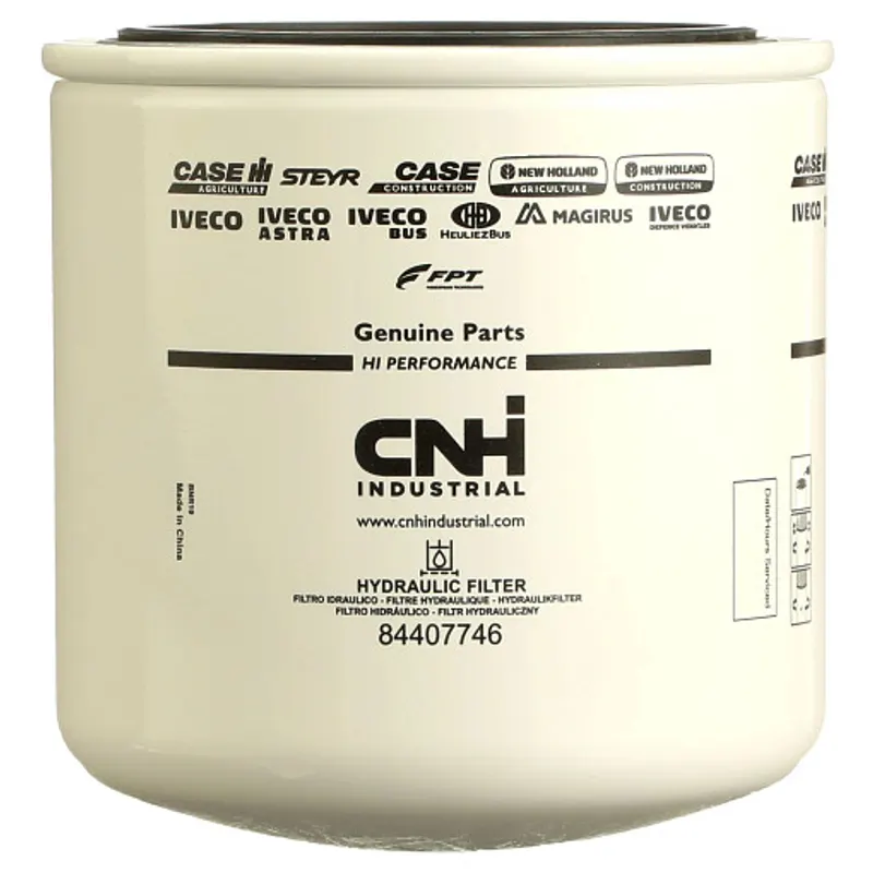 Peça código OEM 84407746 — Filtro de óleo hidráulico - 139 mm DE x 142 mm L