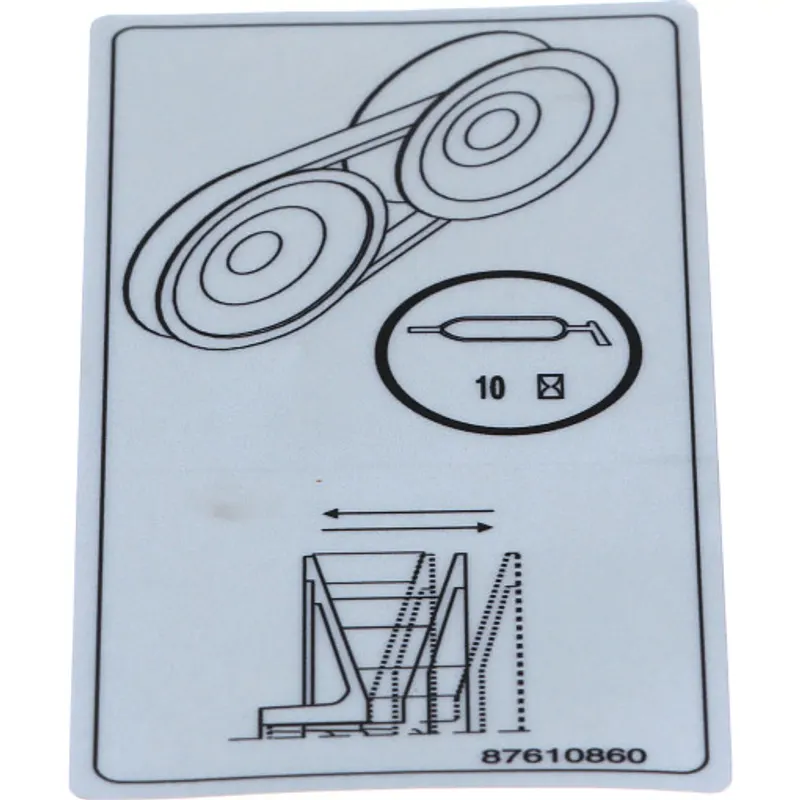 Peça código OEM 87610860 — Decalque da Marca